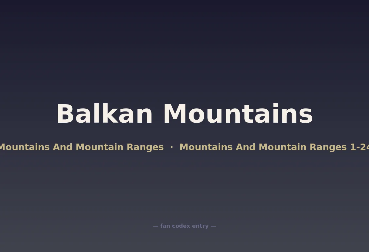 Balkan Mountains