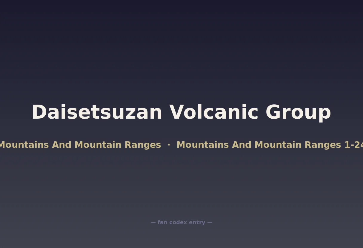 Daisetsuzan Volcanic Group