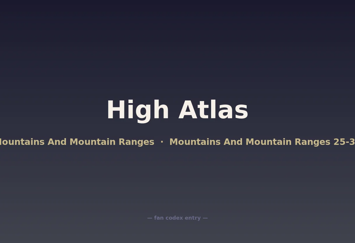 High Atlas