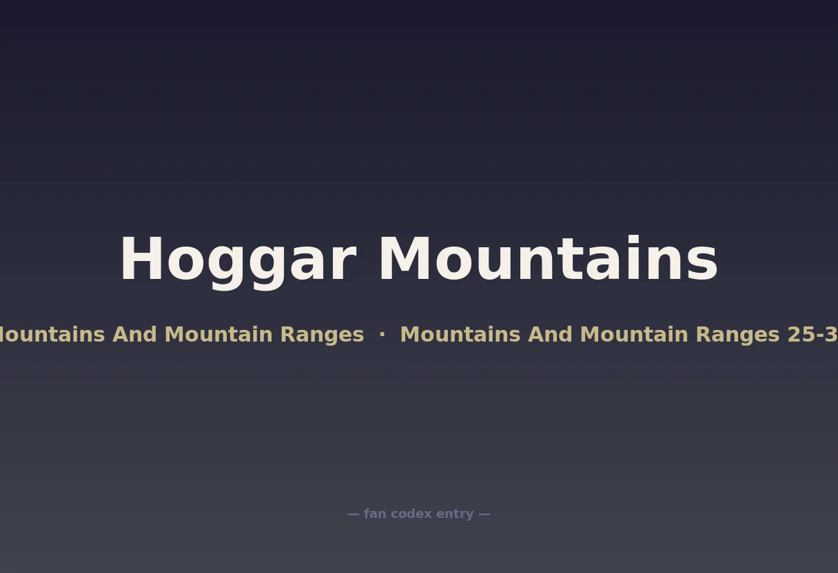 Hoggar Mountains