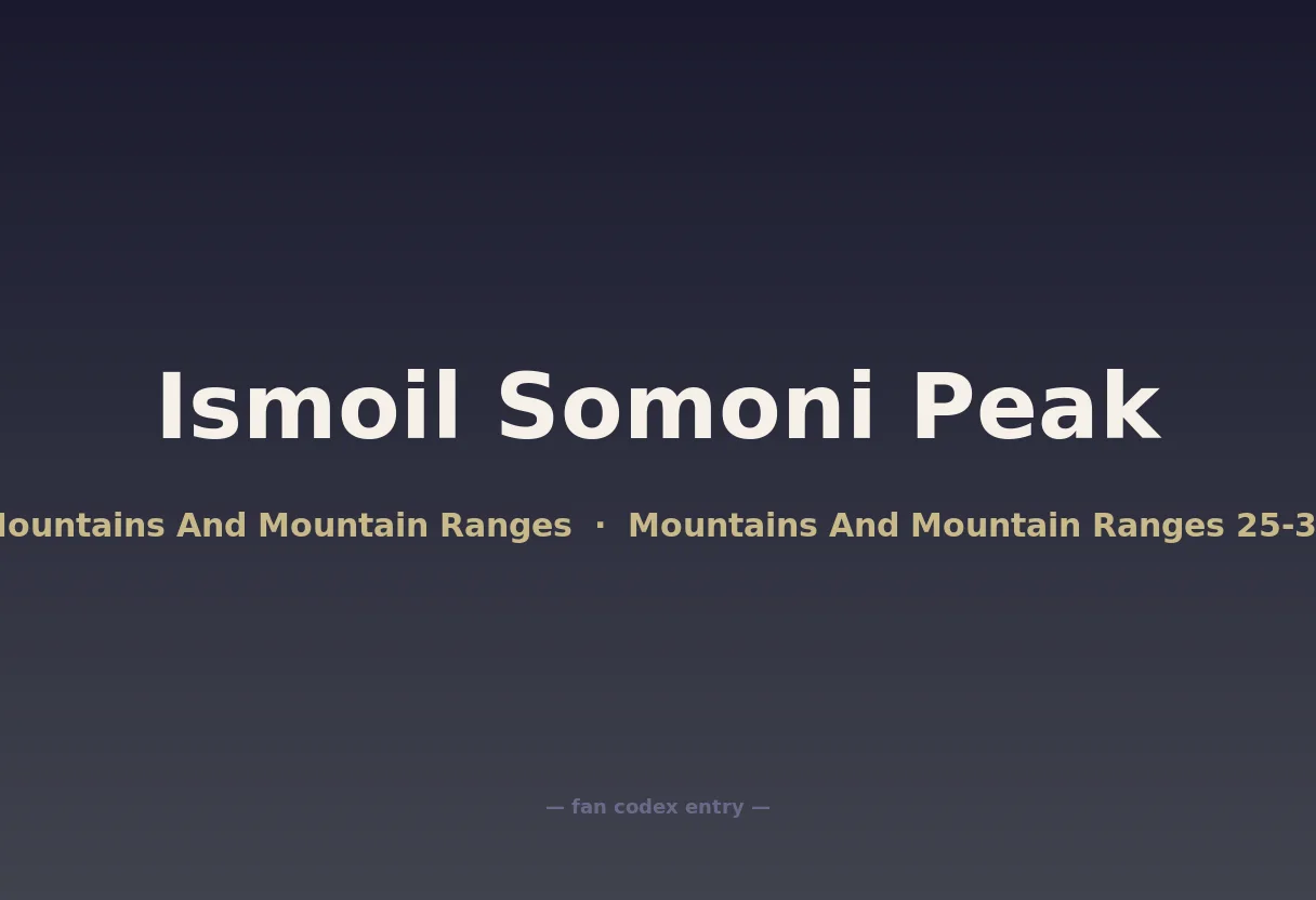 Ismoil Somoni Peak
